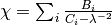 \chi = \sum_i\frac{B_i}{C_i-\lambda^{-2}}